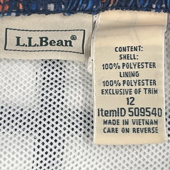 LL Bean Swim Trunks Size Youth 12 Colorful Tropical Resort - Picture 3 of 4